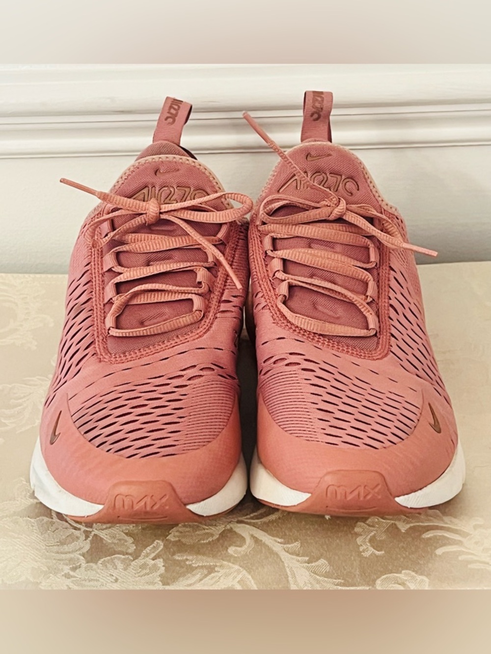 Nike Air Max 270 Rust Pink Running Women Sneakers BQ0969-600 - Sz 10 EUC - Picture 4 of 15